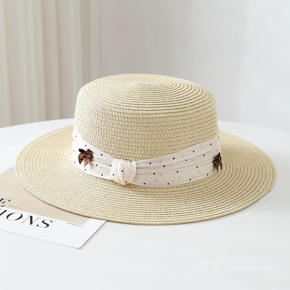 1710 No.Small Bow Dot Ribbon - Women Casual Hat | Fashion Outdoor Cap | Daily Wear Sun Protection - Image 4