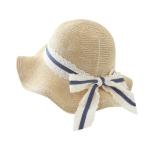 5009 No.Wide Lace Trim Denim Ribbon - Women Casual Hat | Fashion Outdoor Cap | Daily Wear Sun Protection