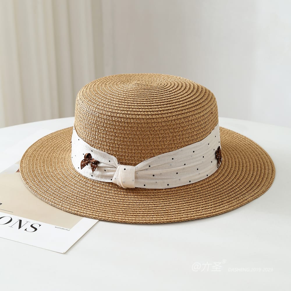 1710 No.Small Bow Dot Ribbon - Women Casual Hat | Fashion Outdoor Cap | Daily Wear Sun Protection - Image 5
