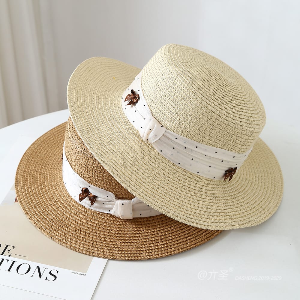 1710 No.Small Bow Dot Ribbon - Women Casual Hat | Fashion Outdoor Cap | Daily Wear Sun Protection - Image 6