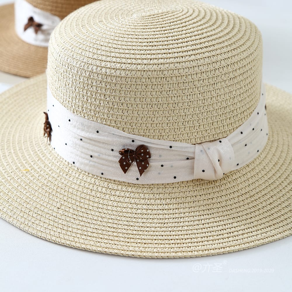 1710 No.Small Bow Dot Ribbon - Women Casual Hat | Fashion Outdoor Cap | Daily Wear Sun Protection - Image 7