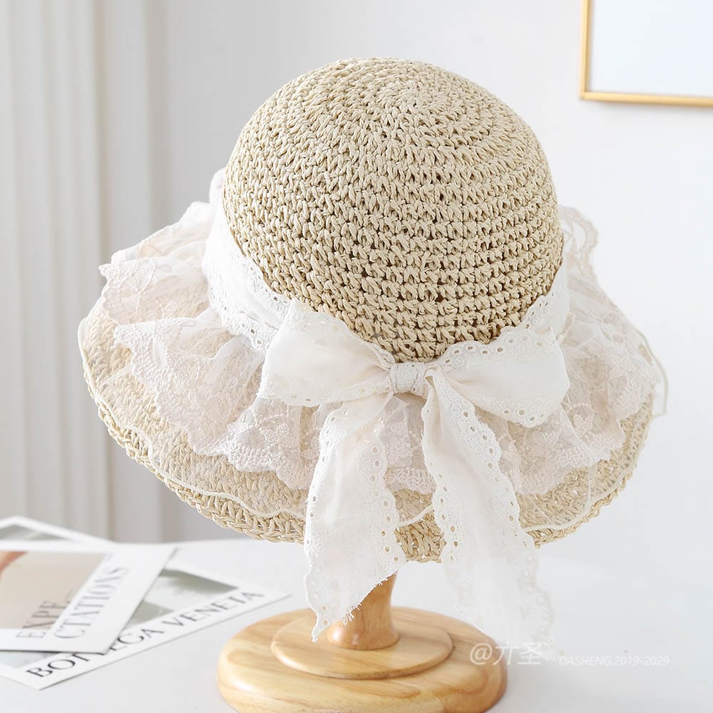 A16-7004 No.纱裙子Bow - Women Casual Hat | Fashion Outdoor Cap | Daily Wear Sun Protection - Image 4