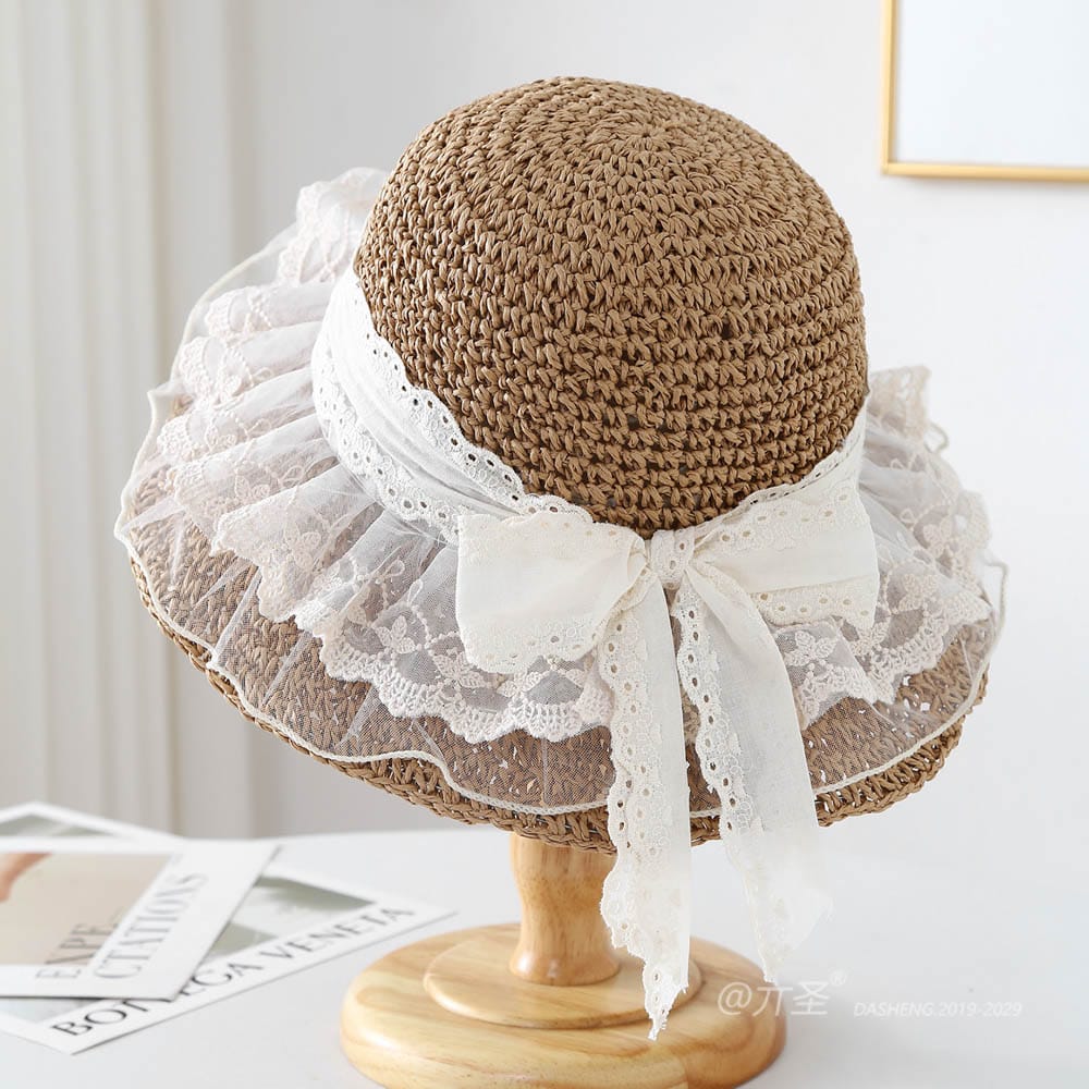 A16-7004 No.纱裙子Bow - Women Casual Hat | Fashion Outdoor Cap | Daily Wear Sun Protection - Image 5