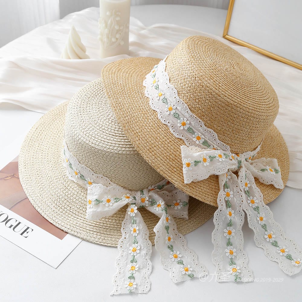 A16-80461 No.雏菊 Flower Ribbon - Women Casual Hat | Fashion Outdoor Cap | Daily Wear Sun Protection - Image 7