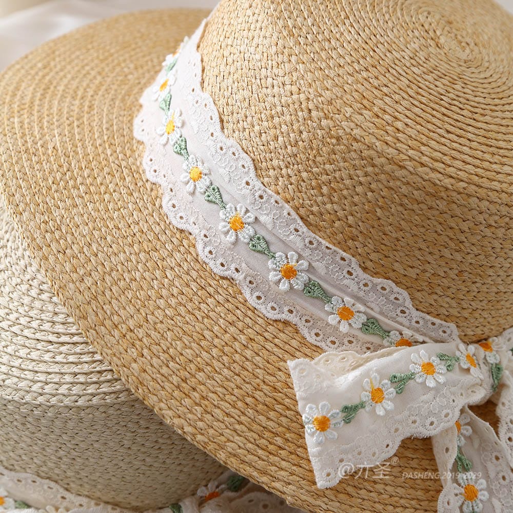 A16-80461 No.雏菊 Flower Ribbon - Women Casual Hat | Fashion Outdoor Cap | Daily Wear Sun Protection - Image 8