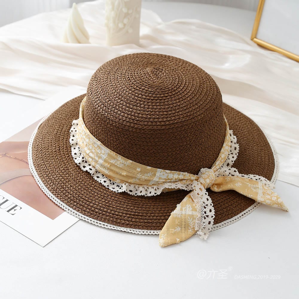 A16-80461 No.Lace Trim Ribbon - Women Casual Hat | Fashion Outdoor Cap | Daily Wear Sun Protection - Image 2