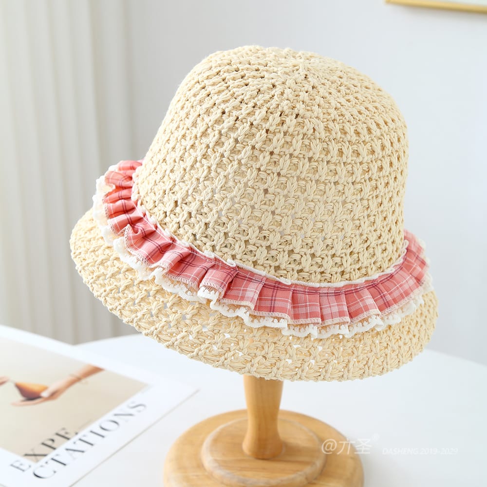 1268 No.Plaid Lace Trim - Women Casual Hat | Fashion Outdoor Cap | Daily Wear Sun Protection - Image 5