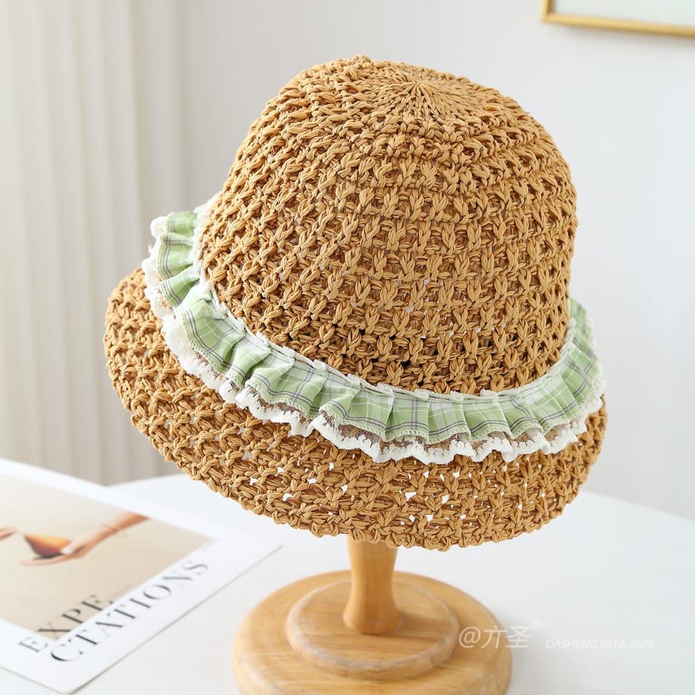 1268 No.Plaid Lace Trim - Women Casual Hat | Fashion Outdoor Cap | Daily Wear Sun Protection - Image 9