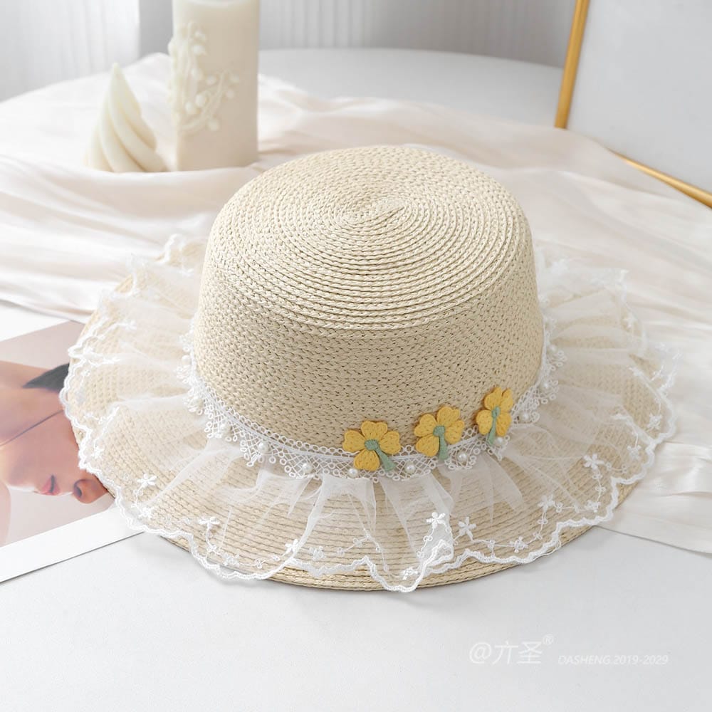 A16-80461 No.Small Flower 纱裙子 - Women Casual Hat | Fashion Outdoor Cap | Daily Wear Sun Protection - Image 2