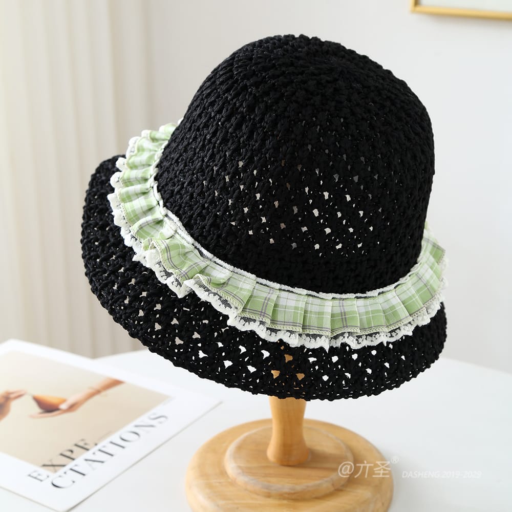1268 No.Plaid Lace Trim - Women Casual Hat | Fashion Outdoor Cap | Daily Wear Sun Protection - Image 16
