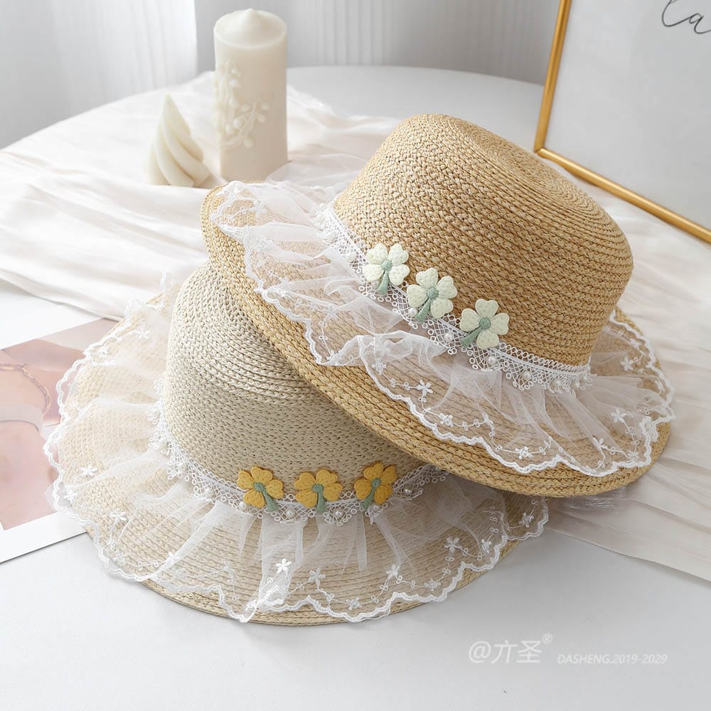 A16-80461 No.Small Flower 纱裙子 - Women Casual Hat | Fashion Outdoor Cap | Daily Wear Sun Protection - Image 7