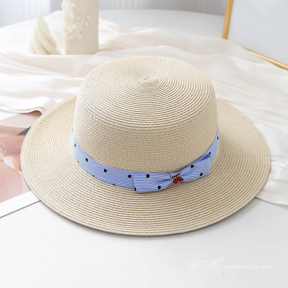 A16-80128 No.Blue Striped 樱桃 - Women Casual Hat | Fashion Outdoor Cap | Daily Wear Sun Protection - Image 2