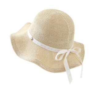 5009 No.Lace Ribbon Metal Logo - Women Casual Hat | Fashion Outdoor Cap | Daily Wear Sun Protection