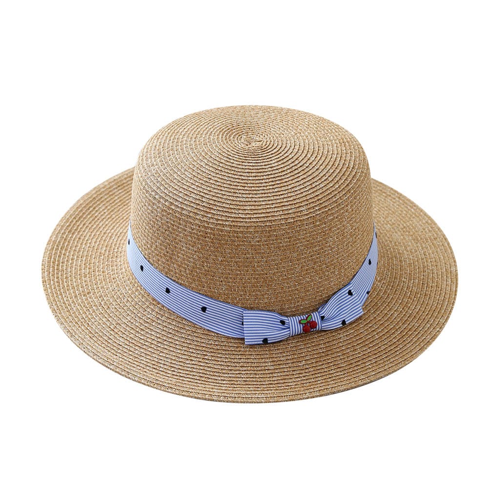 A16-80128 No.Blue Striped 樱桃 - Women Casual Hat | Fashion Outdoor Cap | Daily Wear Sun Protection - Image 6