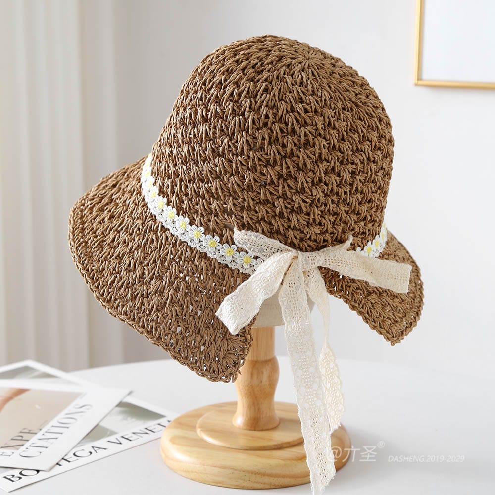 A16-7003 No.Small Yellow Flower Ribbon - Women Casual Hat | Fashion Outdoor Cap | Daily Wear Sun Protection - Image 2
