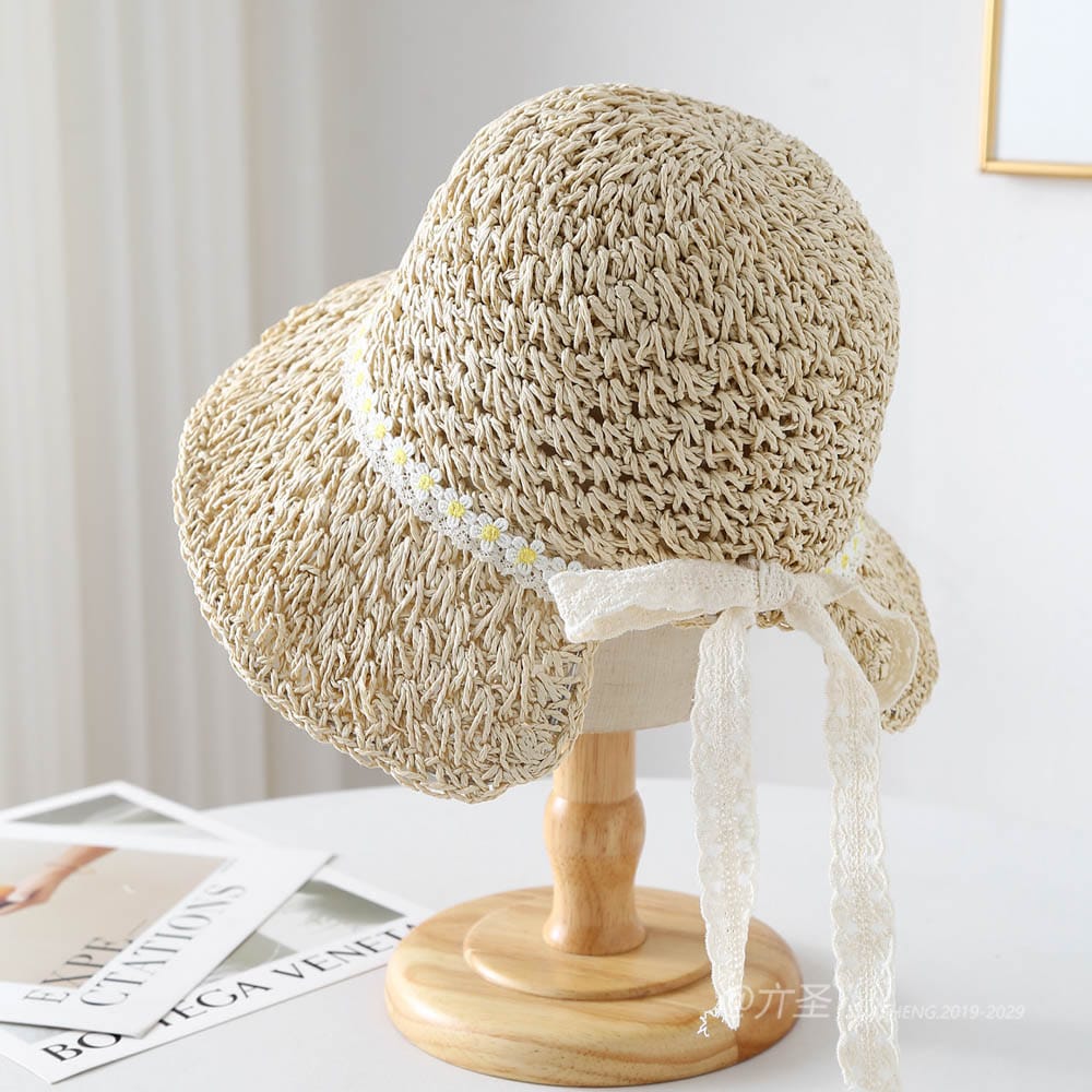 A16-7003 No.Small Yellow Flower Ribbon - Women Casual Hat | Fashion Outdoor Cap | Daily Wear Sun Protection - Image 5