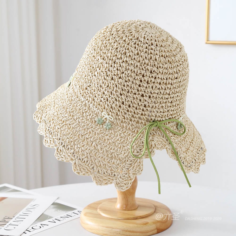 A16-7001 No.Korean Velvet Bow Small Flower - Women Casual Hat | Fashion Outdoor Cap | Daily Wear Sun Protection - Image 5