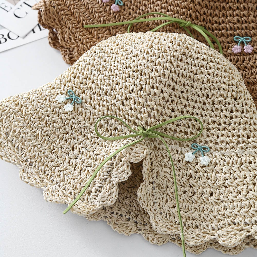 A16-7001 No.Korean Velvet Bow Small Flower - Women Casual Hat | Fashion Outdoor Cap | Daily Wear Sun Protection - Image 8