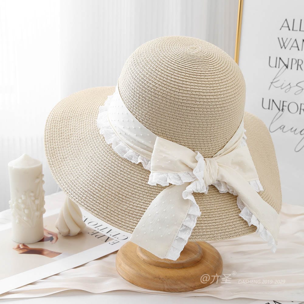 A16-80559 No.Ribbon Lace Trim - Women Casual Hat | Fashion Outdoor Cap | Daily Wear Sun Protection - Image 3