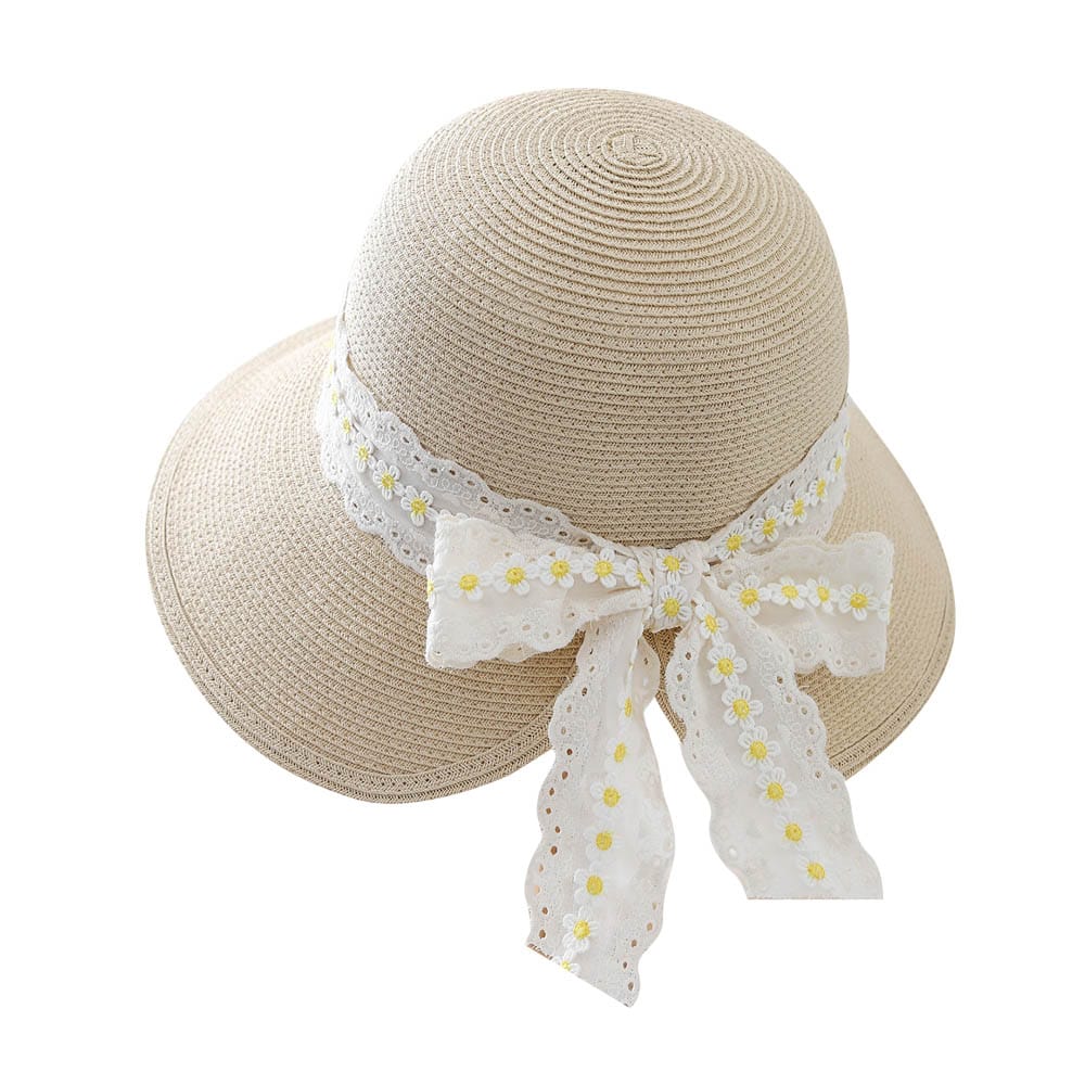 A16-8-95 No.Small Yellow Flower Lace Trim - Women Casual Hat | Fashion Outdoor Cap | Daily Wear Sun Protection - Image 3