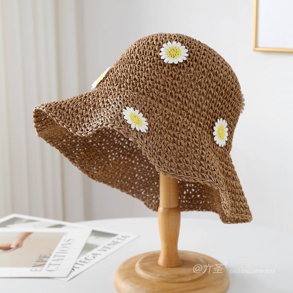 A16-7004 No.Large Yellow Flower - Women Casual Hat | Fashion Outdoor Cap | Daily Wear Sun Protection - Image 5