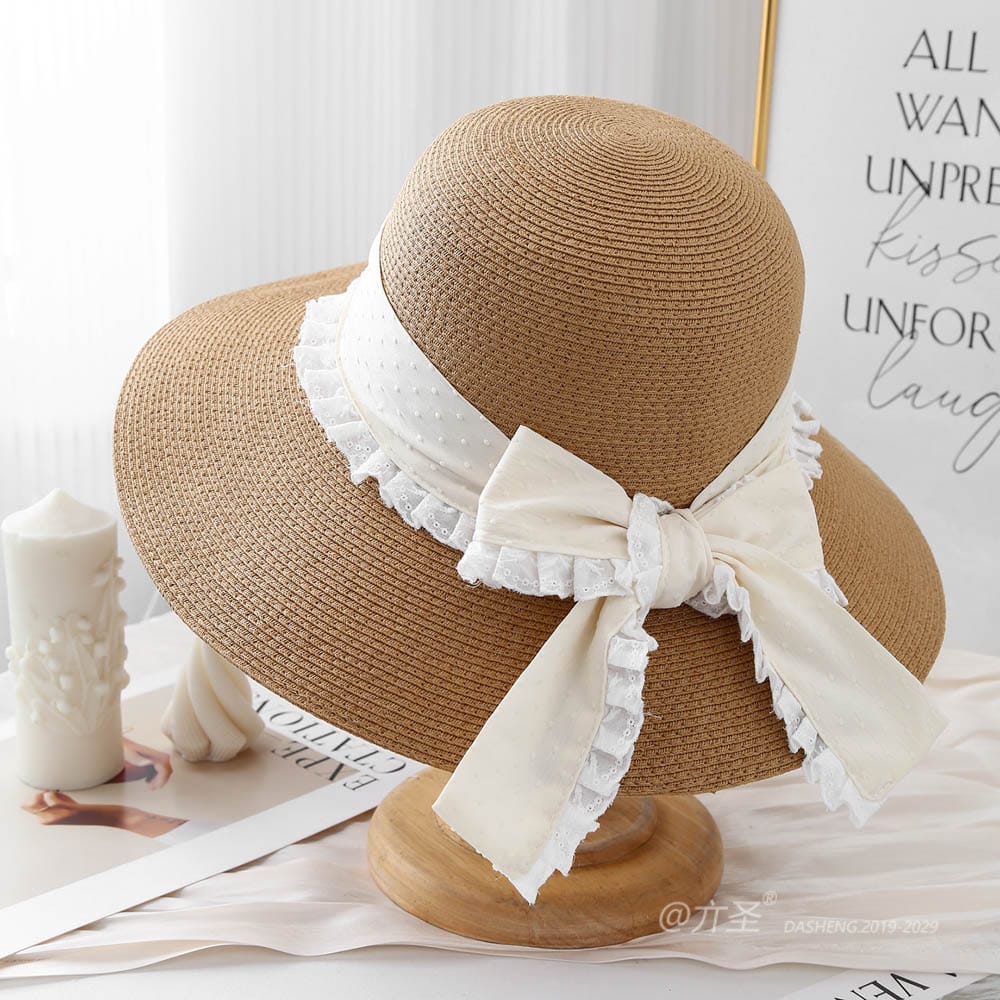A16-80559 No.Ribbon Lace Trim - Women Casual Hat | Fashion Outdoor Cap | Daily Wear Sun Protection - Image 9
