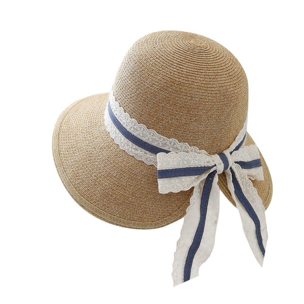 A16-8-95 No.Wide Lace Trim Denim Ribbon - Women Casual Hat | Fashion Outdoor Cap | Daily Wear Sun Protection - Image 5