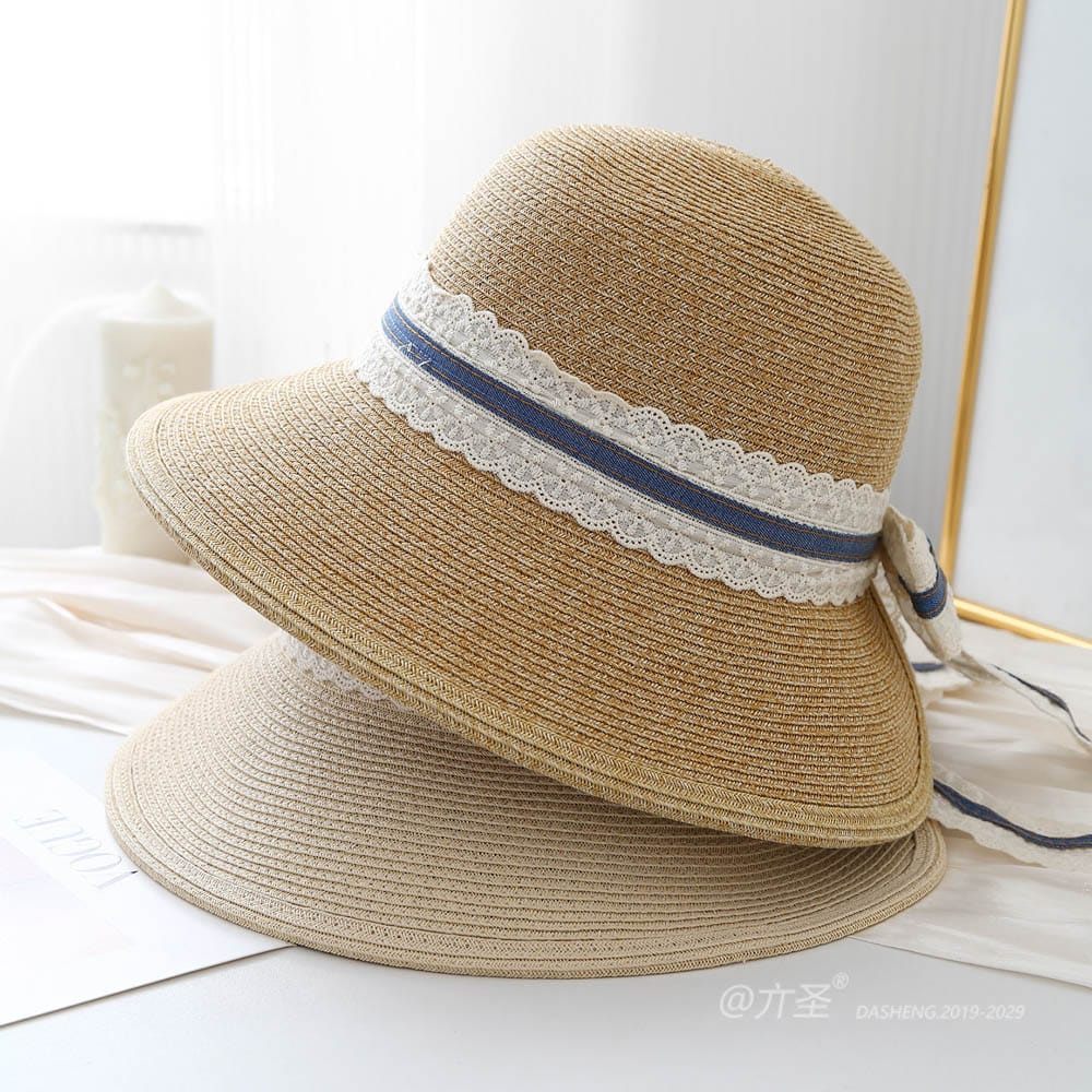 A16-8-95 No.Wide Lace Trim Denim Ribbon - Women Casual Hat | Fashion Outdoor Cap | Daily Wear Sun Protection - Image 8