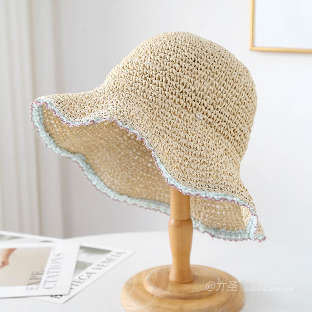 A16-7004 No.Plaid Lace Trim - Women Casual Hat | Fashion Outdoor Cap | Daily Wear Sun Protection - Image 6