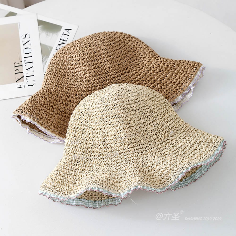 A16-7004 No.Plaid Lace Trim - Women Casual Hat | Fashion Outdoor Cap | Daily Wear Sun Protection - Image 7