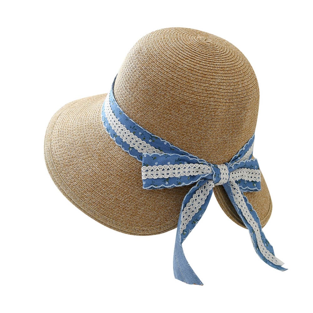 A16-8-95 No.Blue Lace Trim Ribbon - Women Casual Hat | Fashion Outdoor Cap | Daily Wear Sun Protection - Image 4