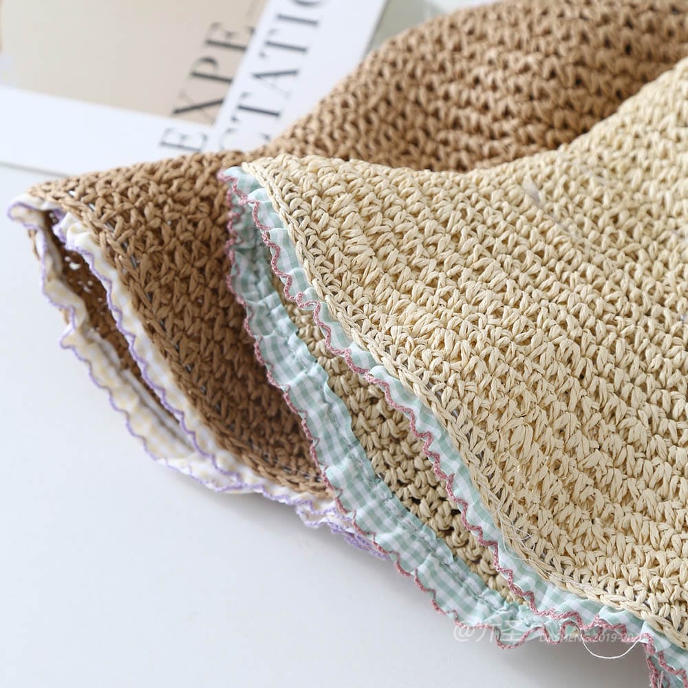 A16-7004 No.Plaid Lace Trim - Women Casual Hat | Fashion Outdoor Cap | Daily Wear Sun Protection - Image 8