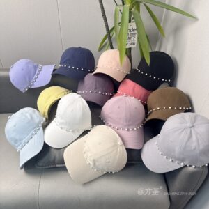 一排珠Baseball Cap - Baseball Cap Women | Casual Adjustable Hat | Daily Wear