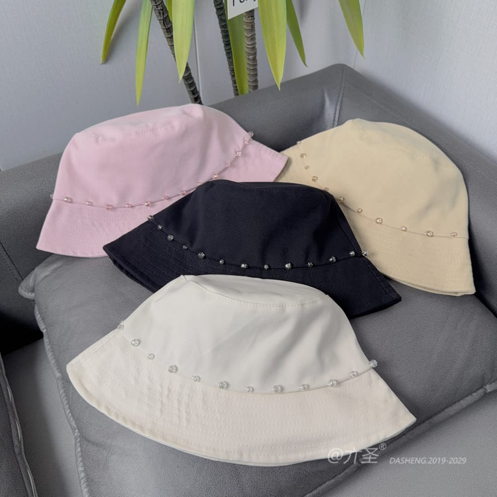 水晶Bucket Hat - Women Summer Bucket Hat | Unisex Travel Sun Hat | Cotton Beach Cap - Image 5