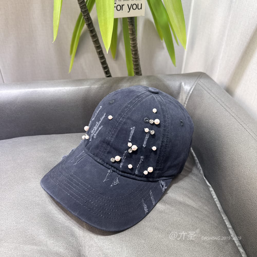 破洞手缝Pearl Baseball Cap - Baseball Cap Women | Casual Adjustable Hat | Daily Wear - Image 9