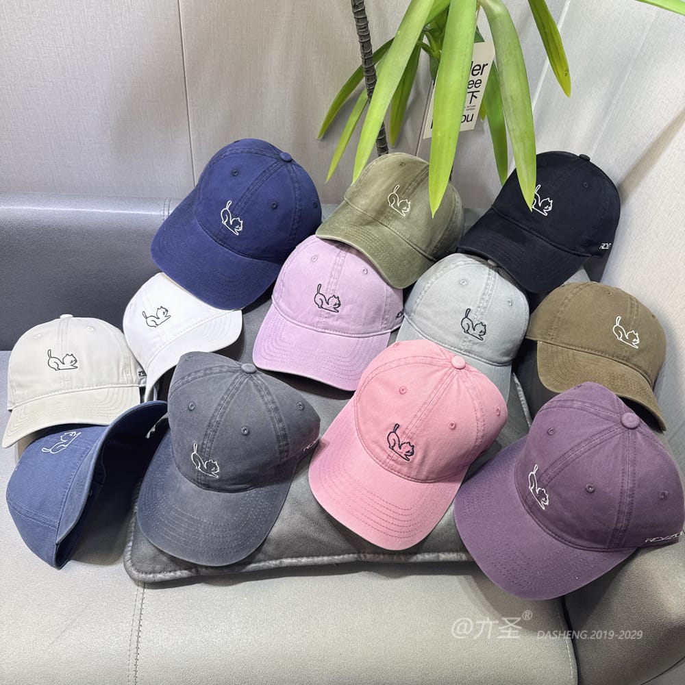 Small 懒猫Baseball Cap - Baseball Cap Women | Casual Adjustable Hat | Daily Wear